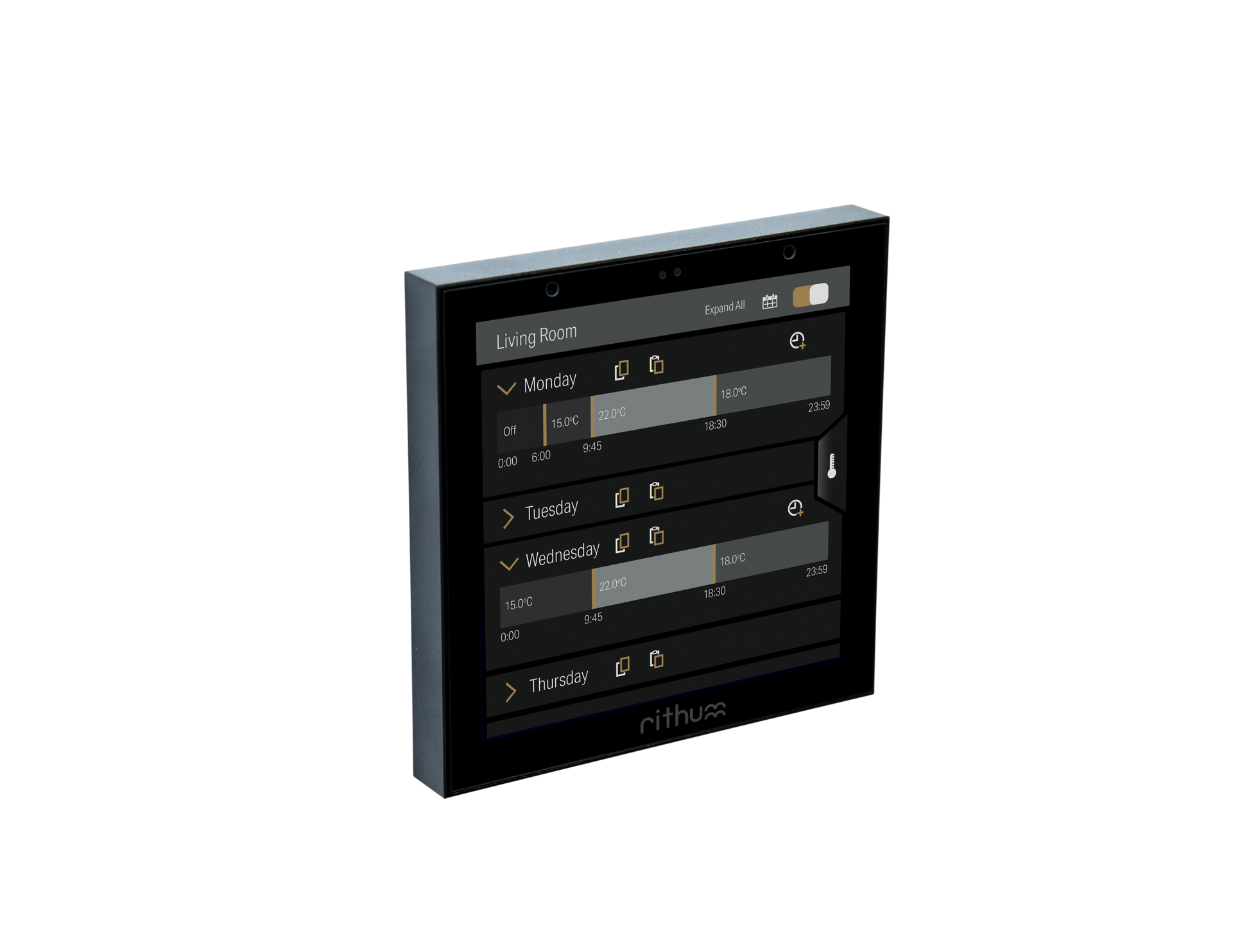 Rithum Stat Smart Thermostat Schedule