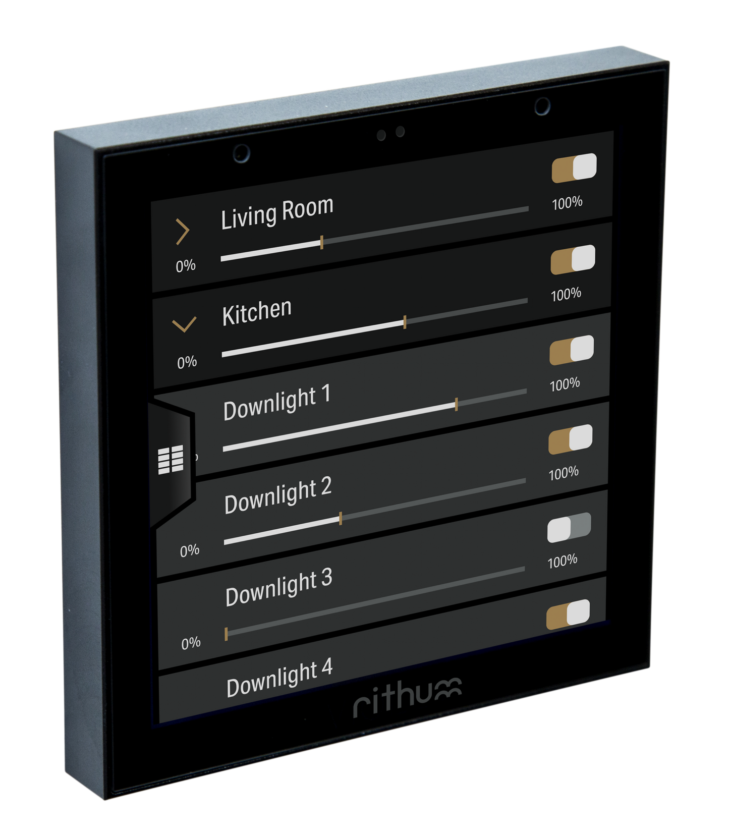 Rithum Levels Screen Lighting Touch Screen Control