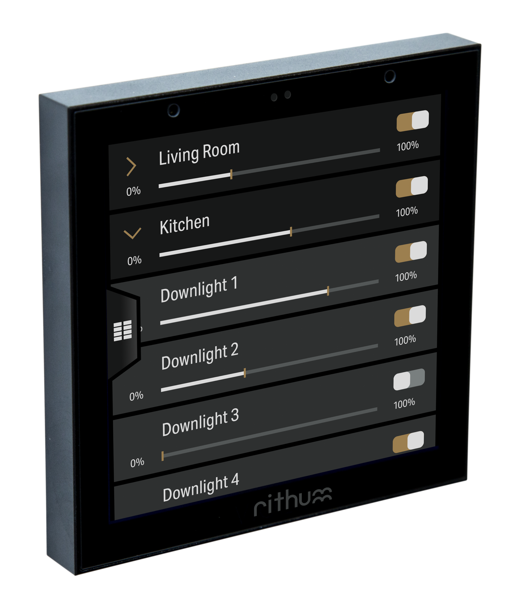 Rithum Levels Screen Lighting Touch Screen Control