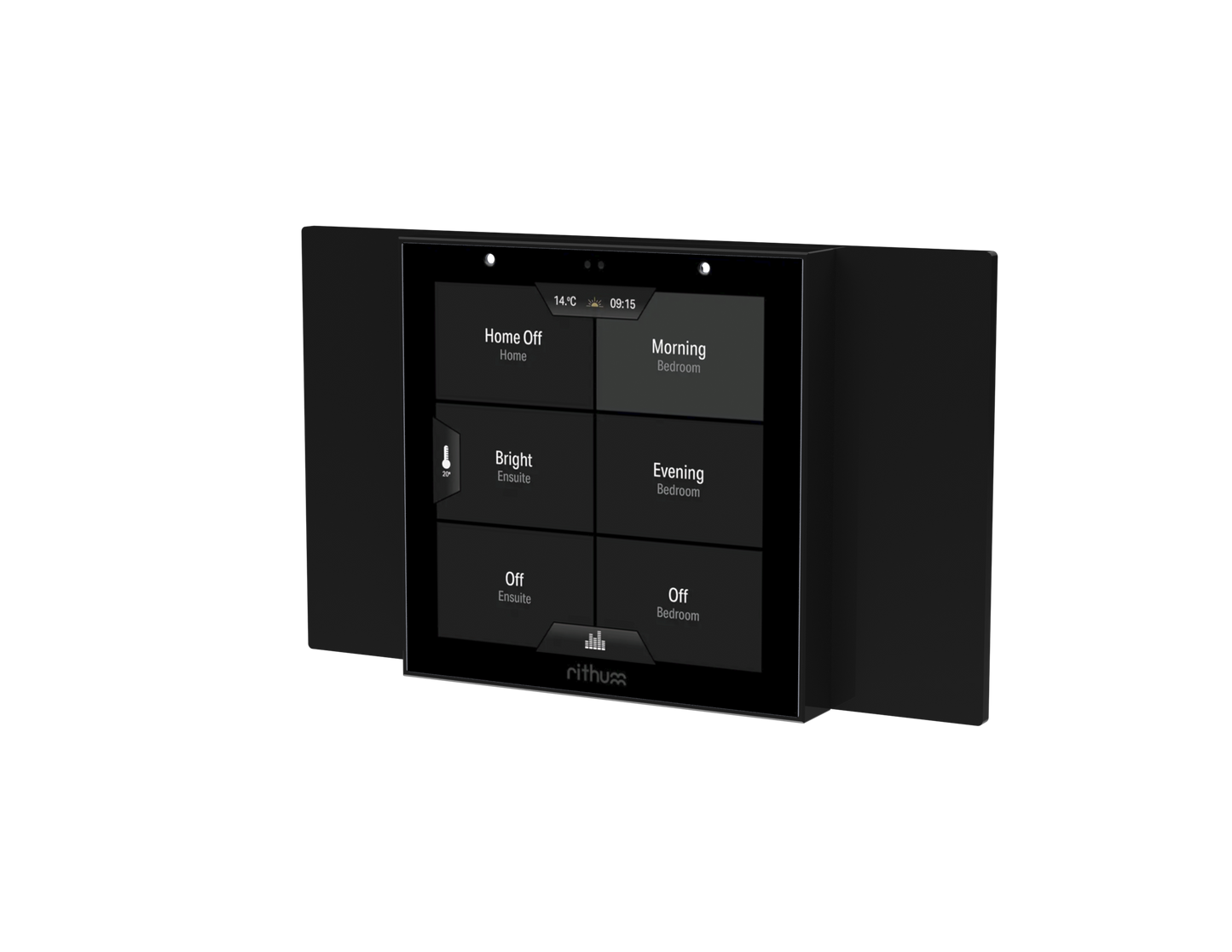 Rithum UK double Adapter Plate Black With Switch