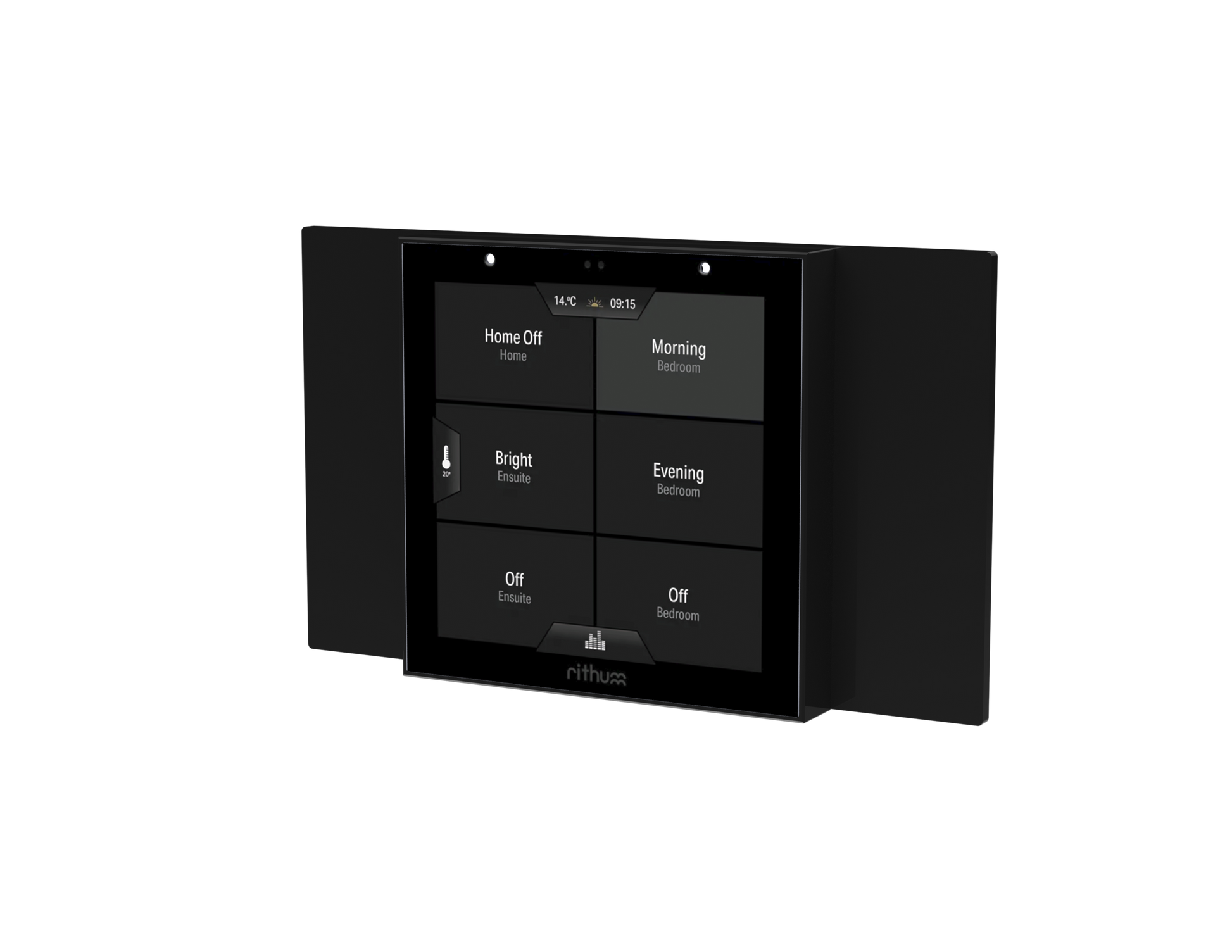 Rithum UK double Adapter Plate Black With Switch