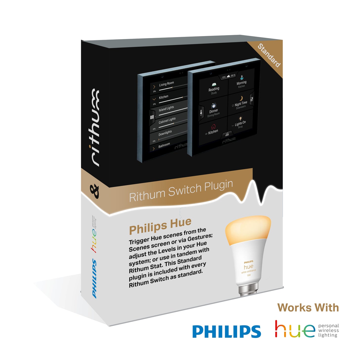 Rithum Philips Hue Controller Touch Screen Plugin Box