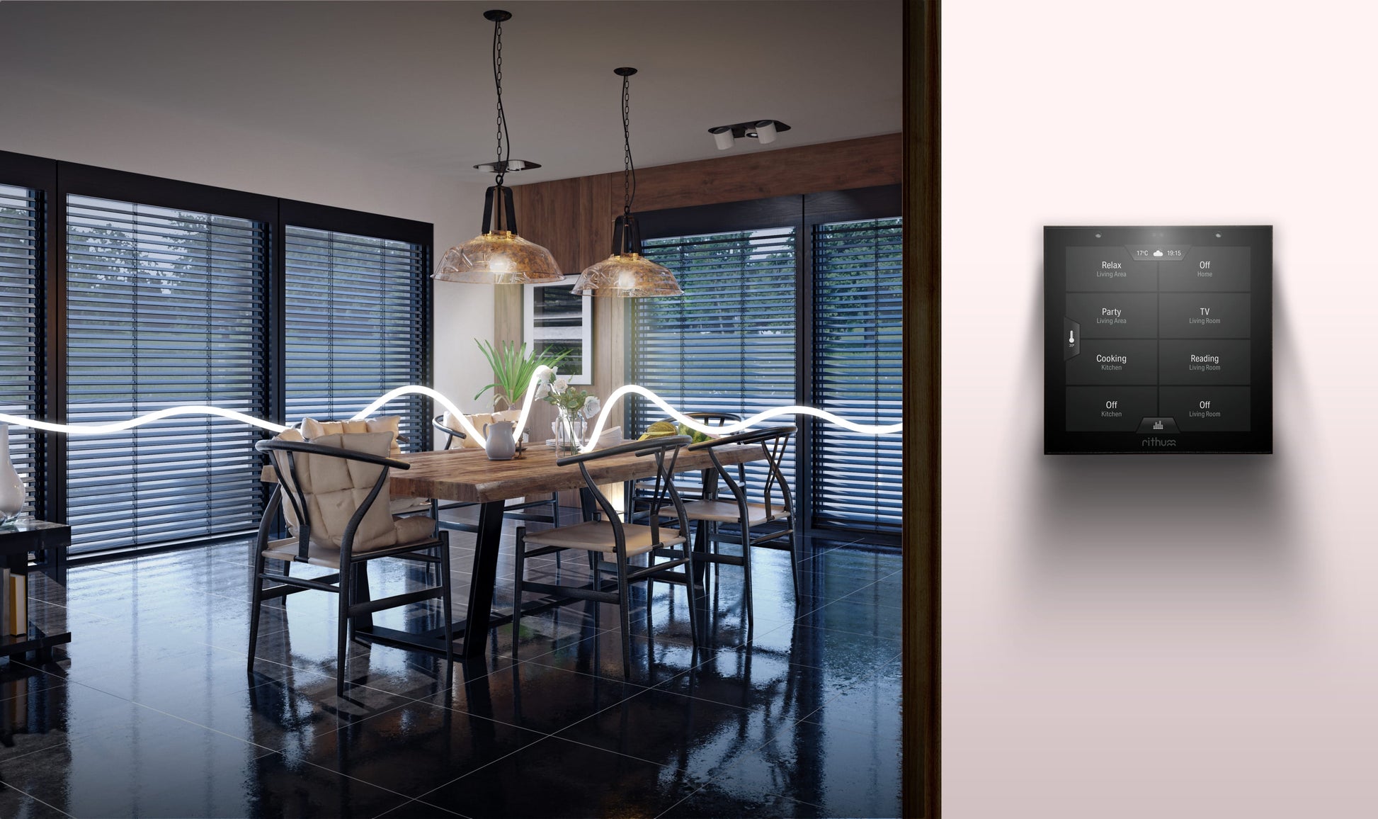 Rithum Lutron Caseta Touch Screen Scene Control